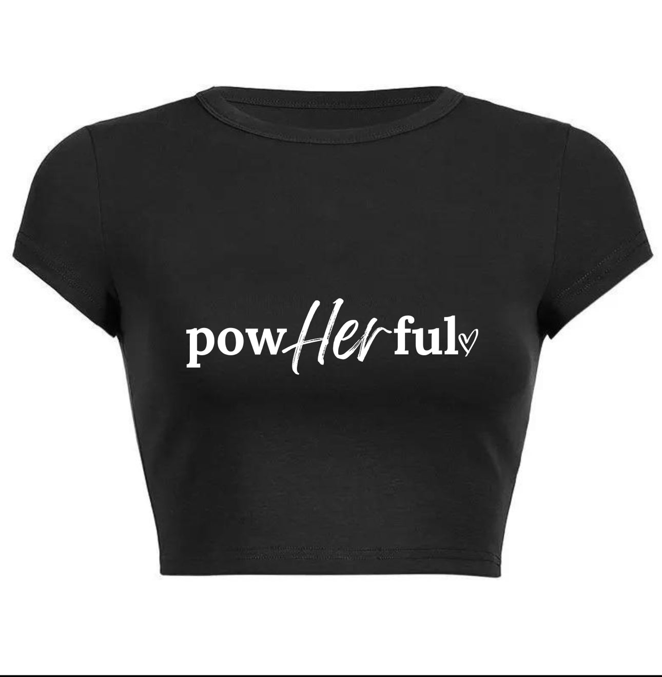 PowHERful cropped tee