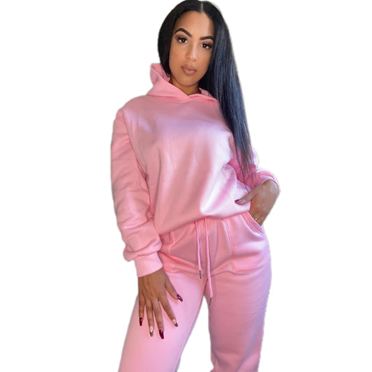 Pink Hoodie & Sweatpants Set