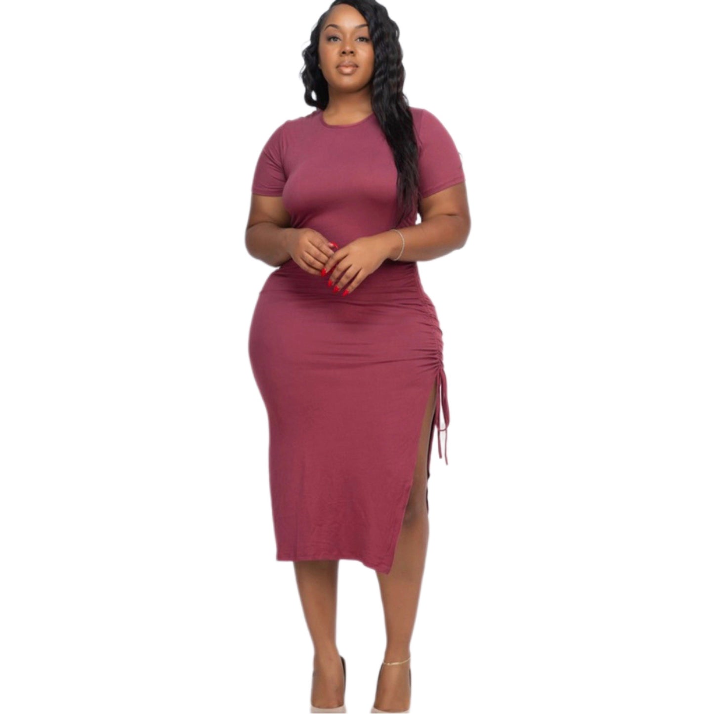 Good For You Ruched T-shirt Dress