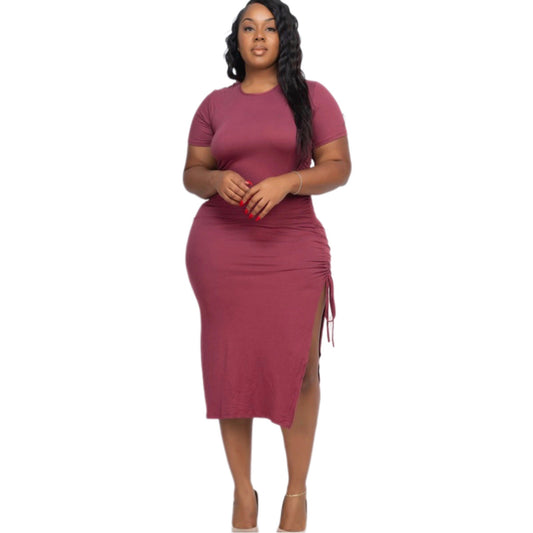 Good For You Ruched T-shirt Dress