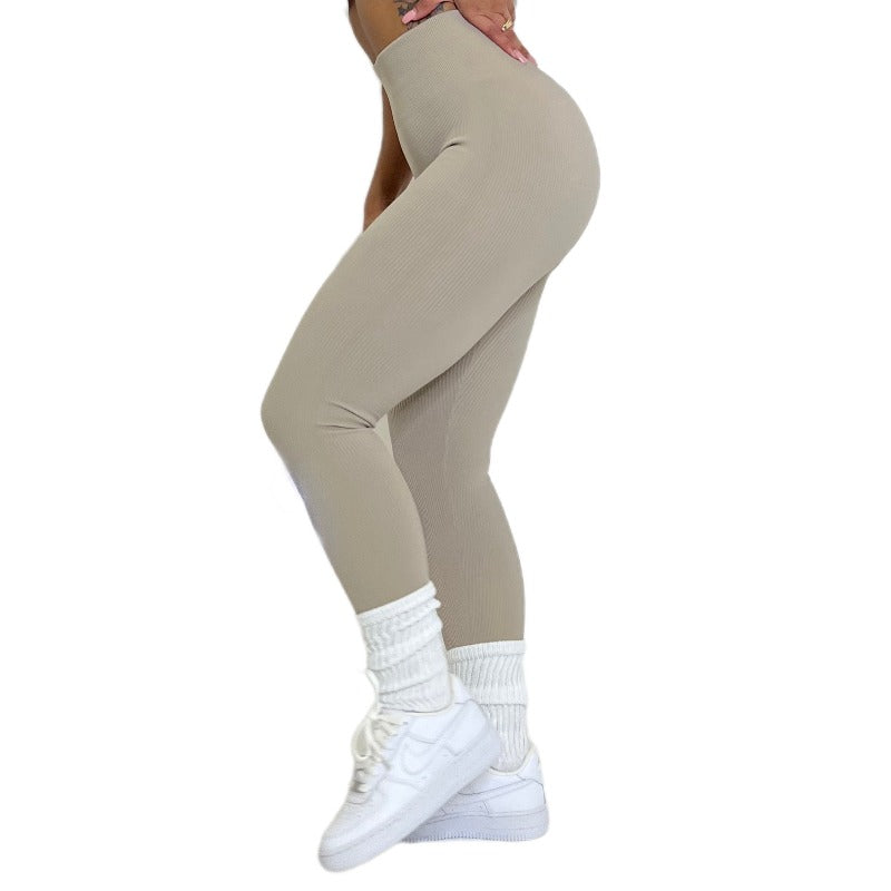 Nude Ribbed Leggings