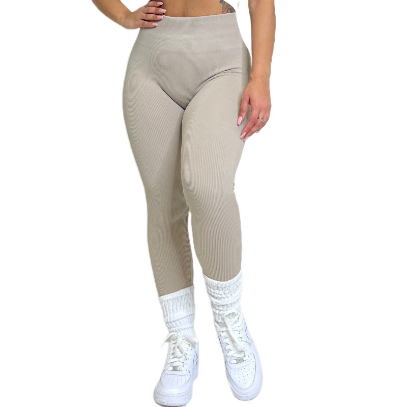 Nude Ribbed Leggings