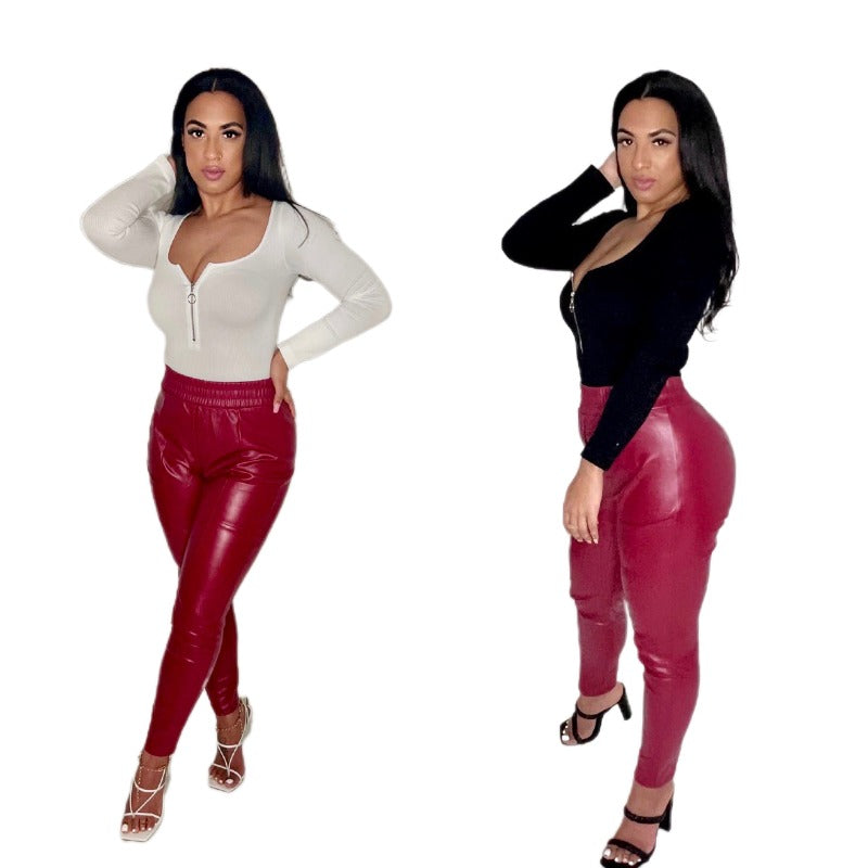 Look Again Faux Leather Pants