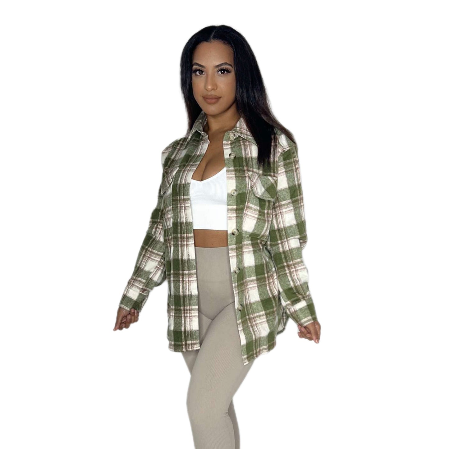 Olive Oversized Shacket