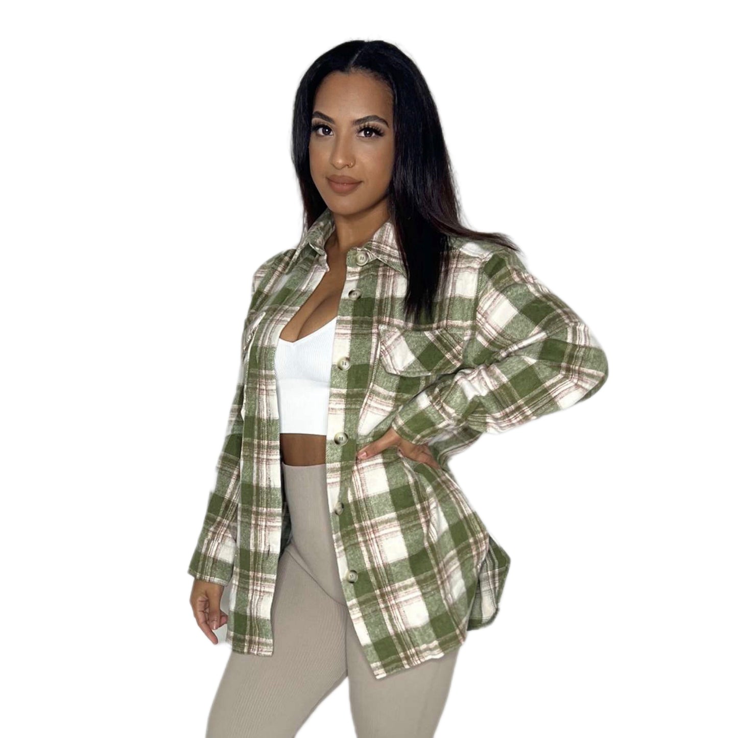 Olive Oversized Shacket