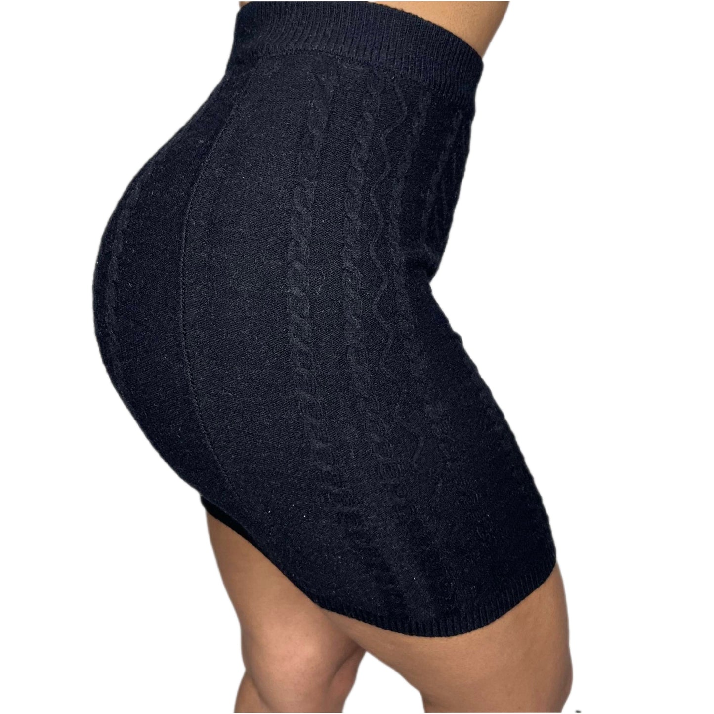Black Knit Skirt