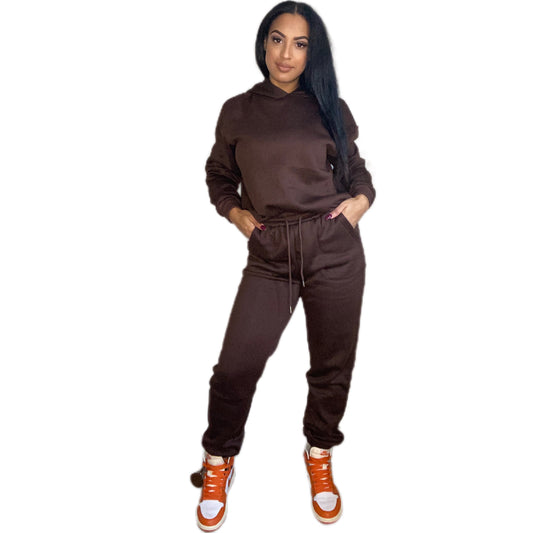 Mocha Hoodie & Sweatpants Set