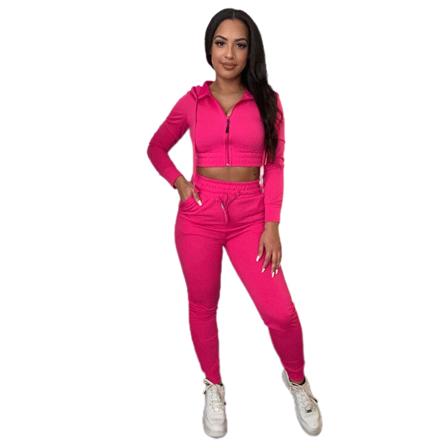 Get Cozy Jogger Set (Fuchsia)