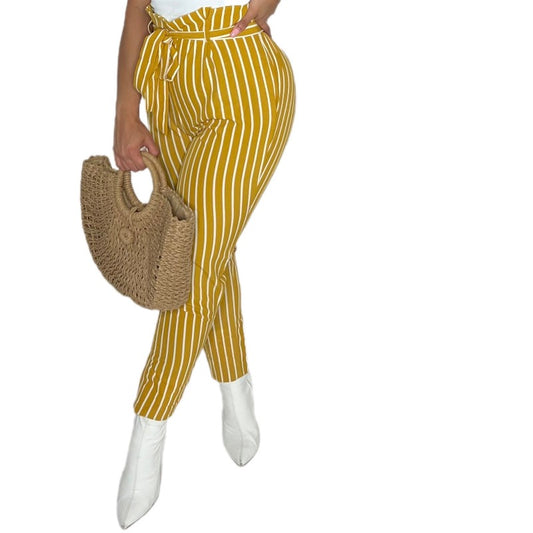 Mustard Striped Pants